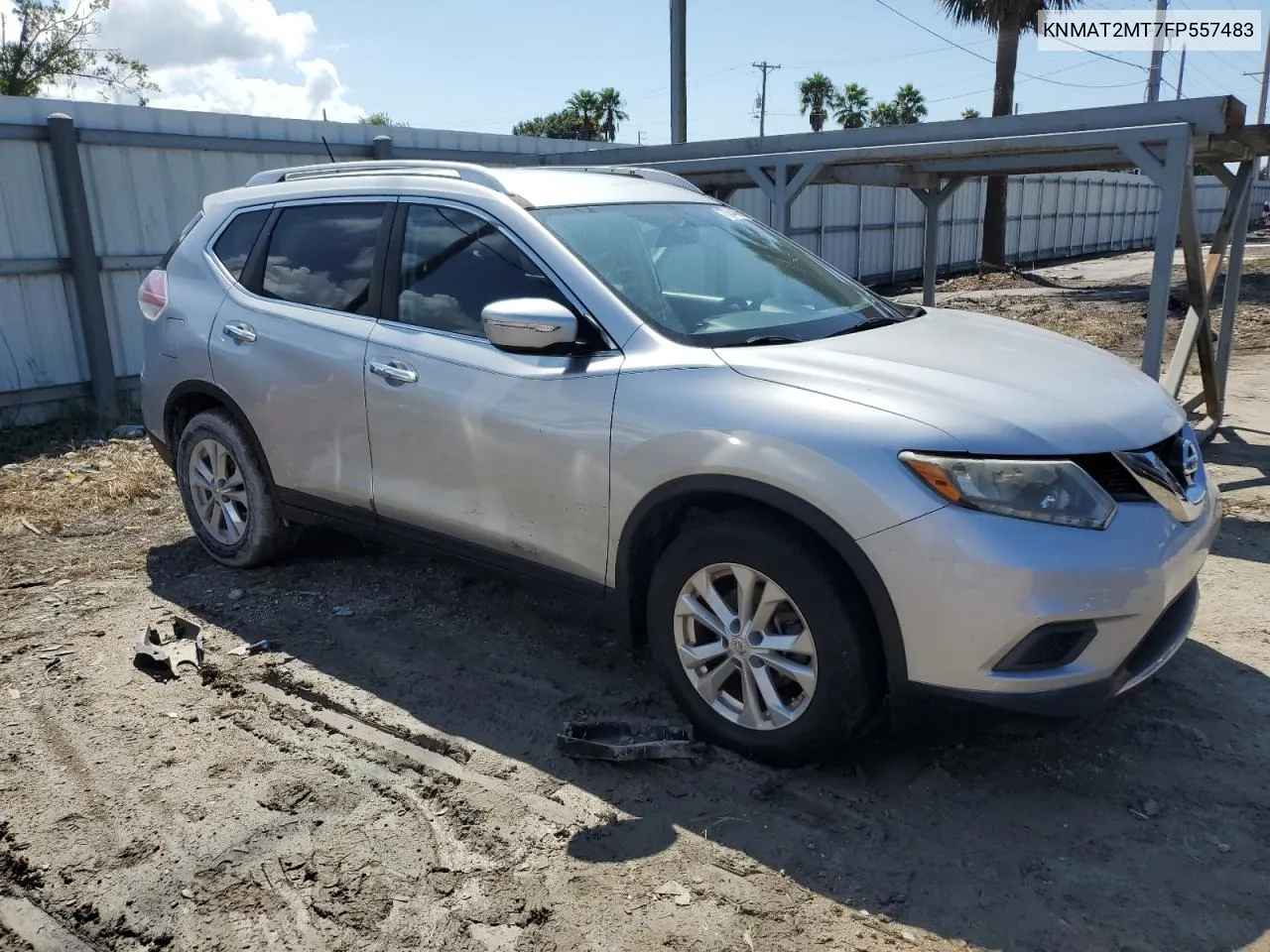 2015 Nissan Rogue S VIN: KNMAT2MT7FP557483 Lot: 73844964