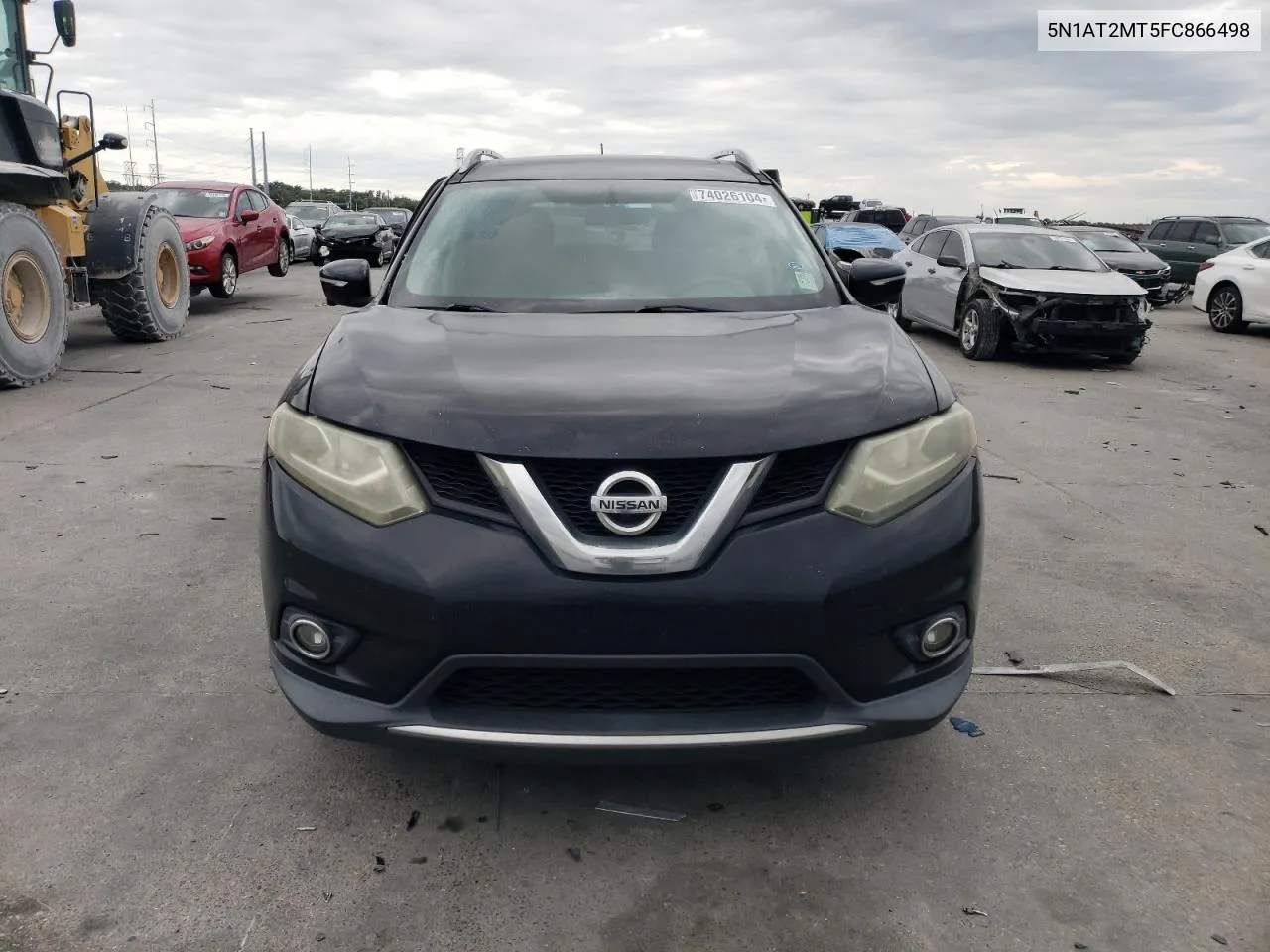 2015 Nissan Rogue S VIN: 5N1AT2MT5FC866498 Lot: 74026104