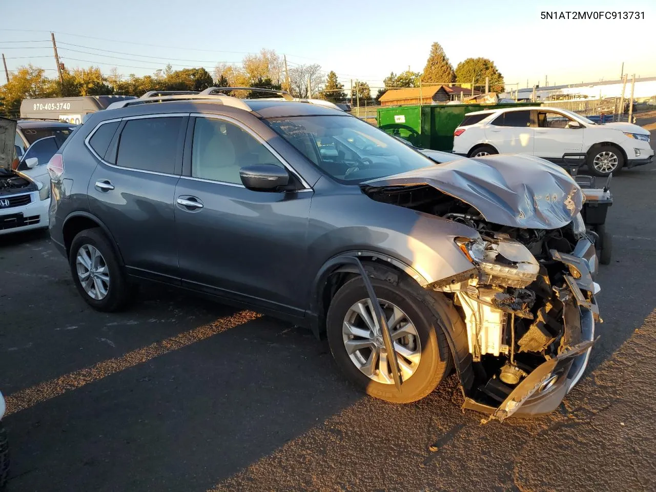 2015 Nissan Rogue S VIN: 5N1AT2MV0FC913731 Lot: 74211294