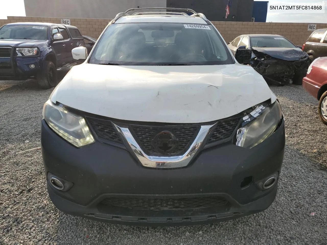 2015 Nissan Rogue S VIN: 5N1AT2MT5FC814868 Lot: 74269954