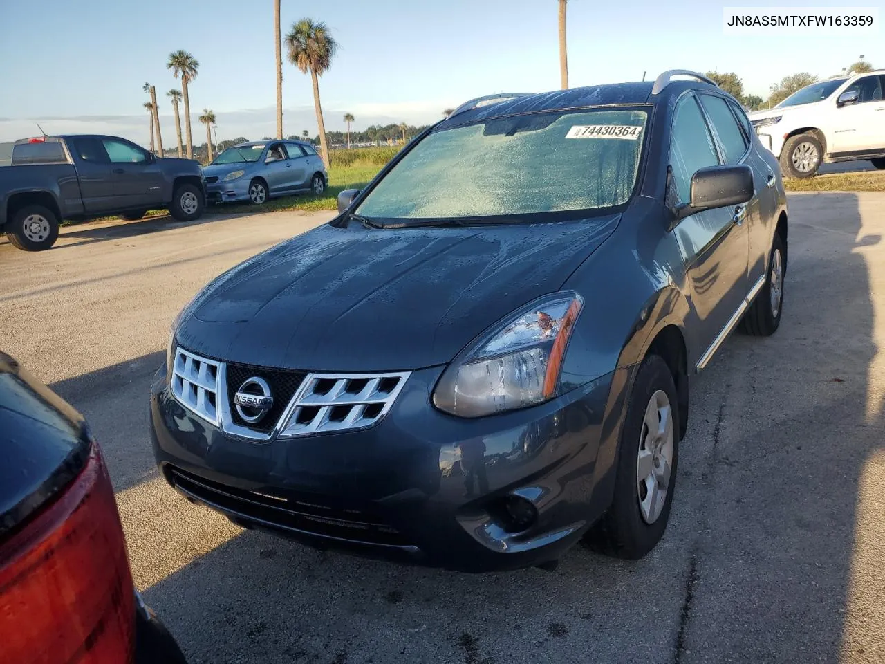 2015 Nissan Rogue Select S VIN: JN8AS5MTXFW163359 Lot: 74430364