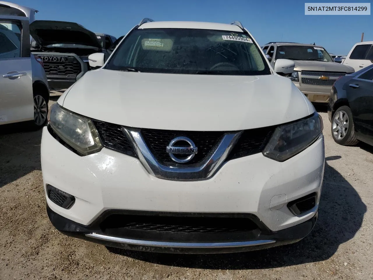 2015 Nissan Rogue S VIN: 5N1AT2MT3FC814299 Lot: 74495904