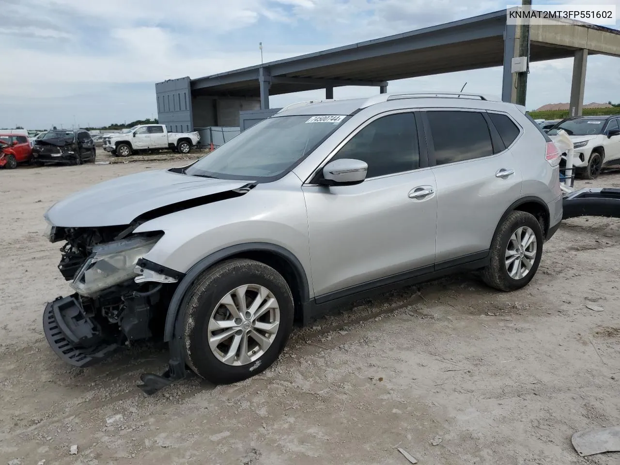 KNMAT2MT3FP551602 2015 Nissan Rogue S