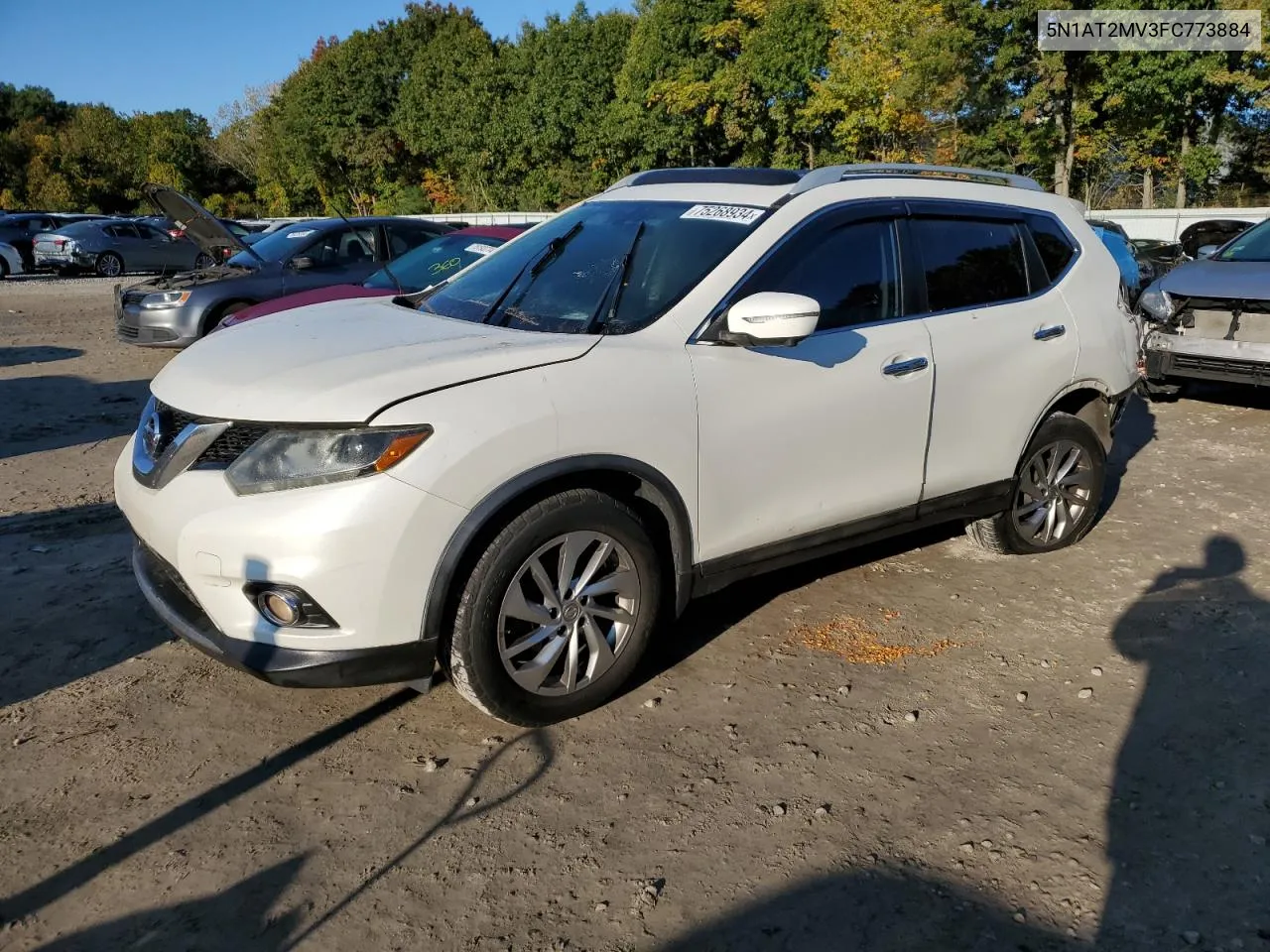 2015 Nissan Rogue S VIN: 5N1AT2MV3FC773884 Lot: 75268934