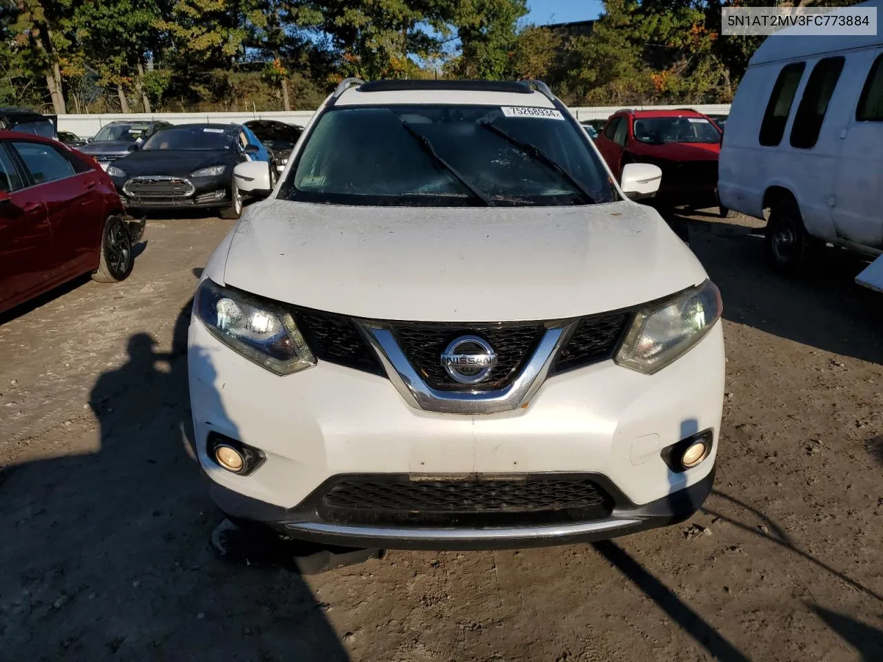 2015 Nissan Rogue S VIN: 5N1AT2MV3FC773884 Lot: 75268934