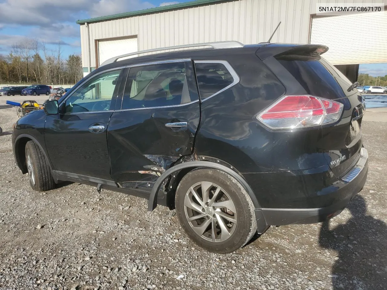 2015 Nissan Rogue S VIN: 5N1AT2MV7FC867170 Lot: 75538374