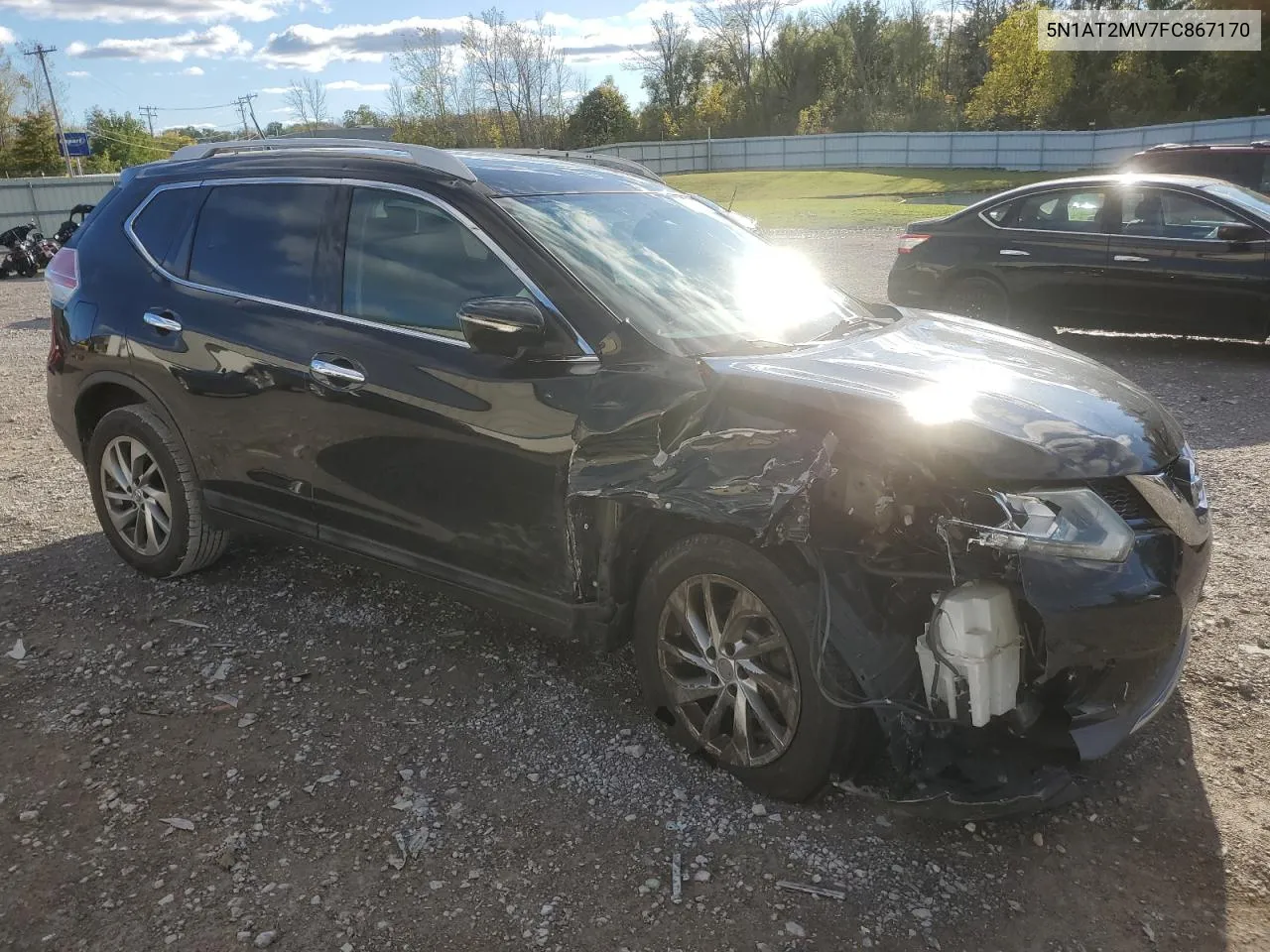 2015 Nissan Rogue S VIN: 5N1AT2MV7FC867170 Lot: 75538374