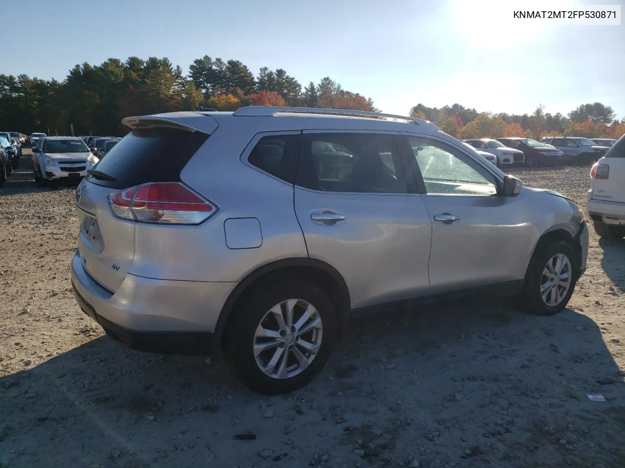 2015 Nissan Rogue S VIN: KNMAT2MT2FP530871 Lot: 75673334