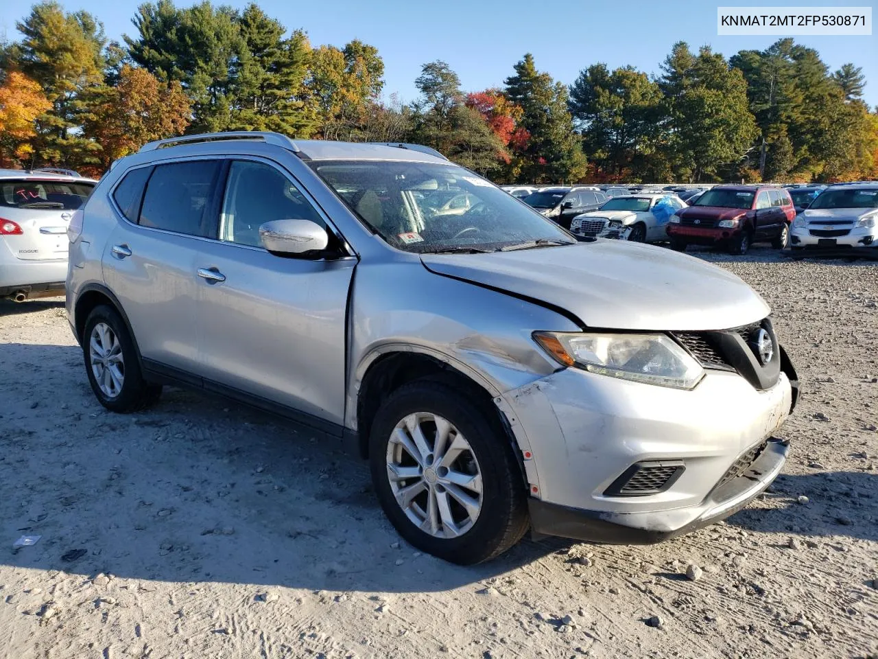 2015 Nissan Rogue S VIN: KNMAT2MT2FP530871 Lot: 75673334