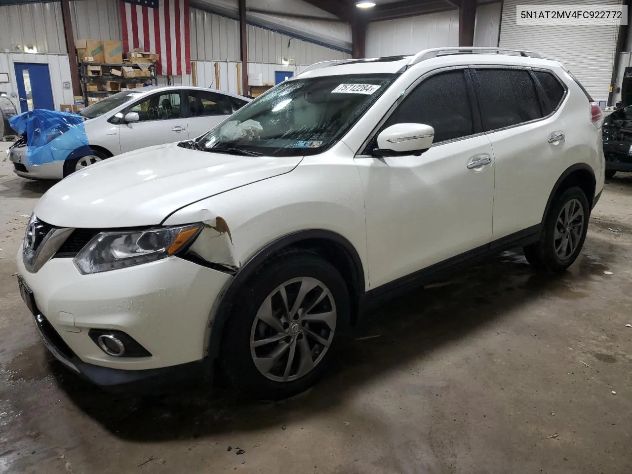 2015 Nissan Rogue S VIN: 5N1AT2MV4FC922772 Lot: 75712284