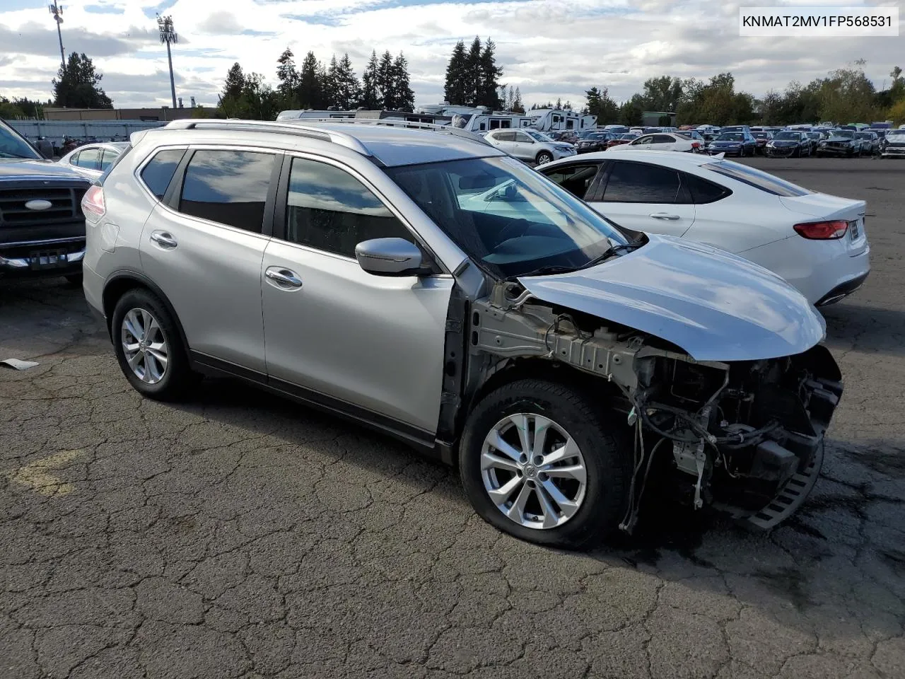 2015 Nissan Rogue S VIN: KNMAT2MV1FP568531 Lot: 76063024