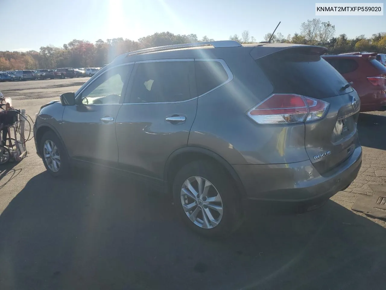 2015 Nissan Rogue S VIN: KNMAT2MTXFP559020 Lot: 76077414