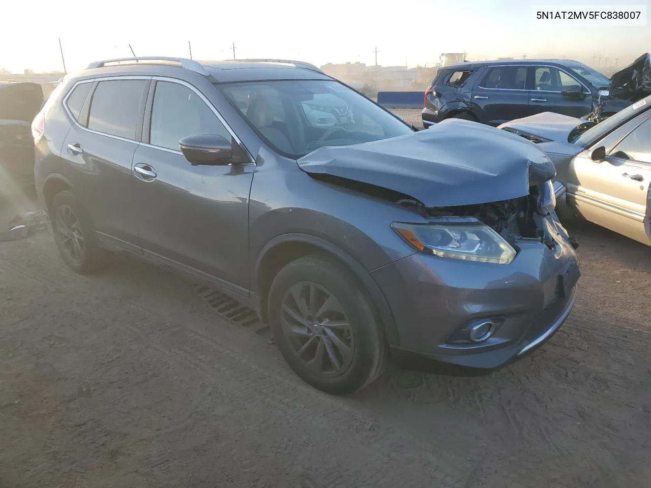 2015 Nissan Rogue S VIN: 5N1AT2MV5FC838007 Lot: 76172454