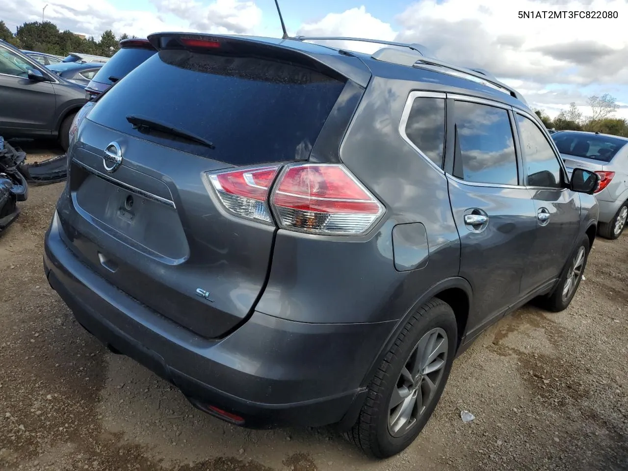 2015 Nissan Rogue S VIN: 5N1AT2MT3FC822080 Lot: 76255674