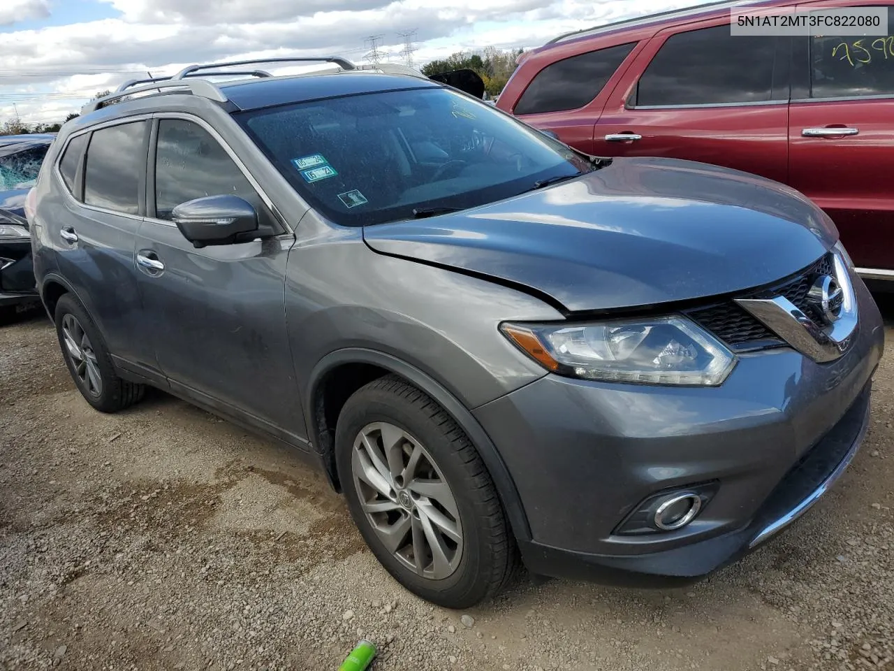 2015 Nissan Rogue S VIN: 5N1AT2MT3FC822080 Lot: 76255674