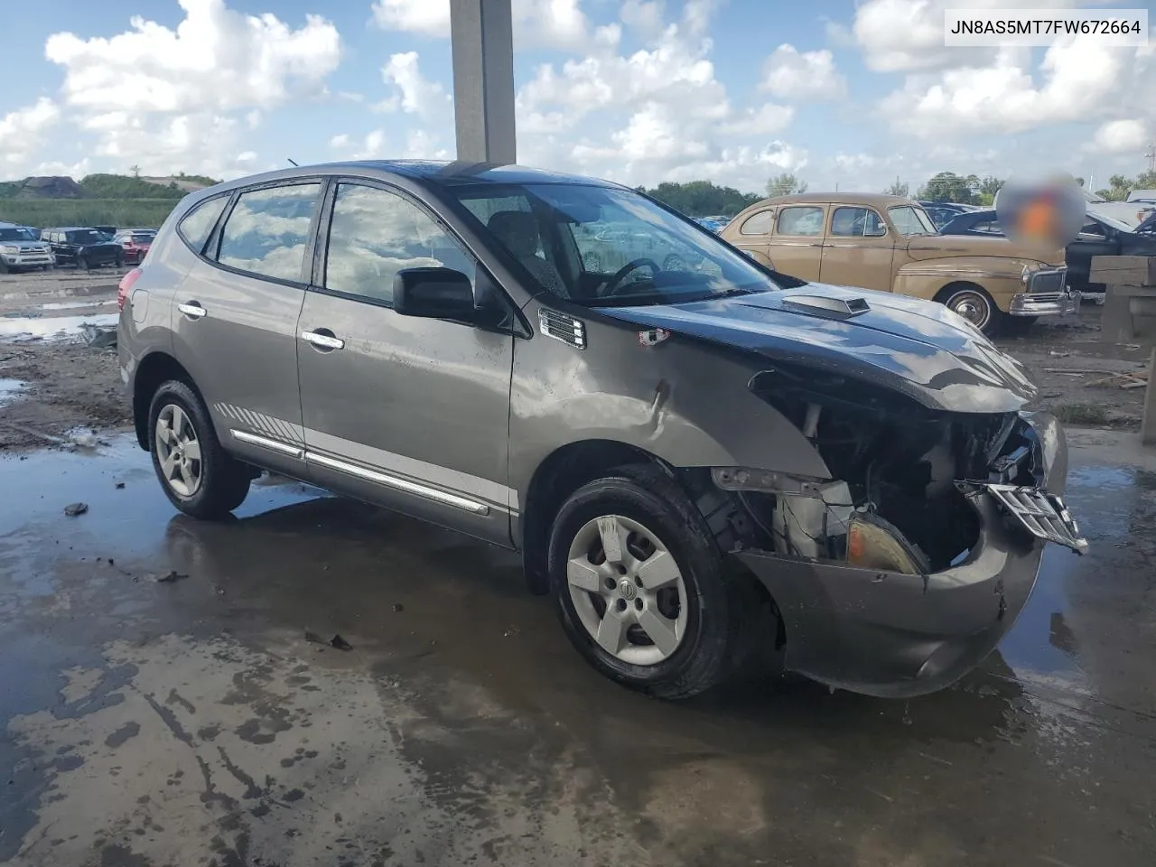 2015 Nissan Rogue Select S VIN: JN8AS5MT7FW672664 Lot: 76461664