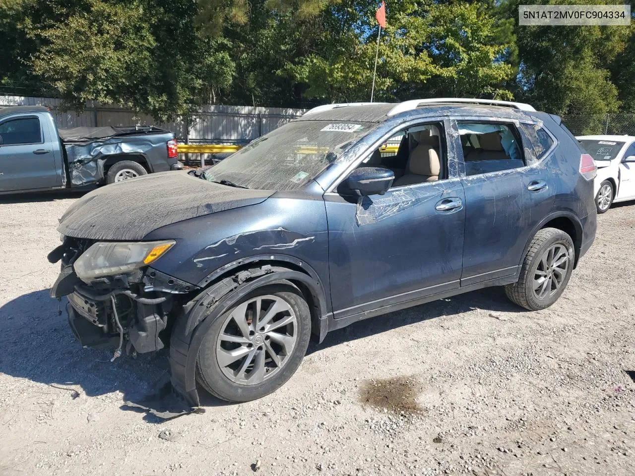 2015 Nissan Rogue S VIN: 5N1AT2MV0FC904334 Lot: 76593054