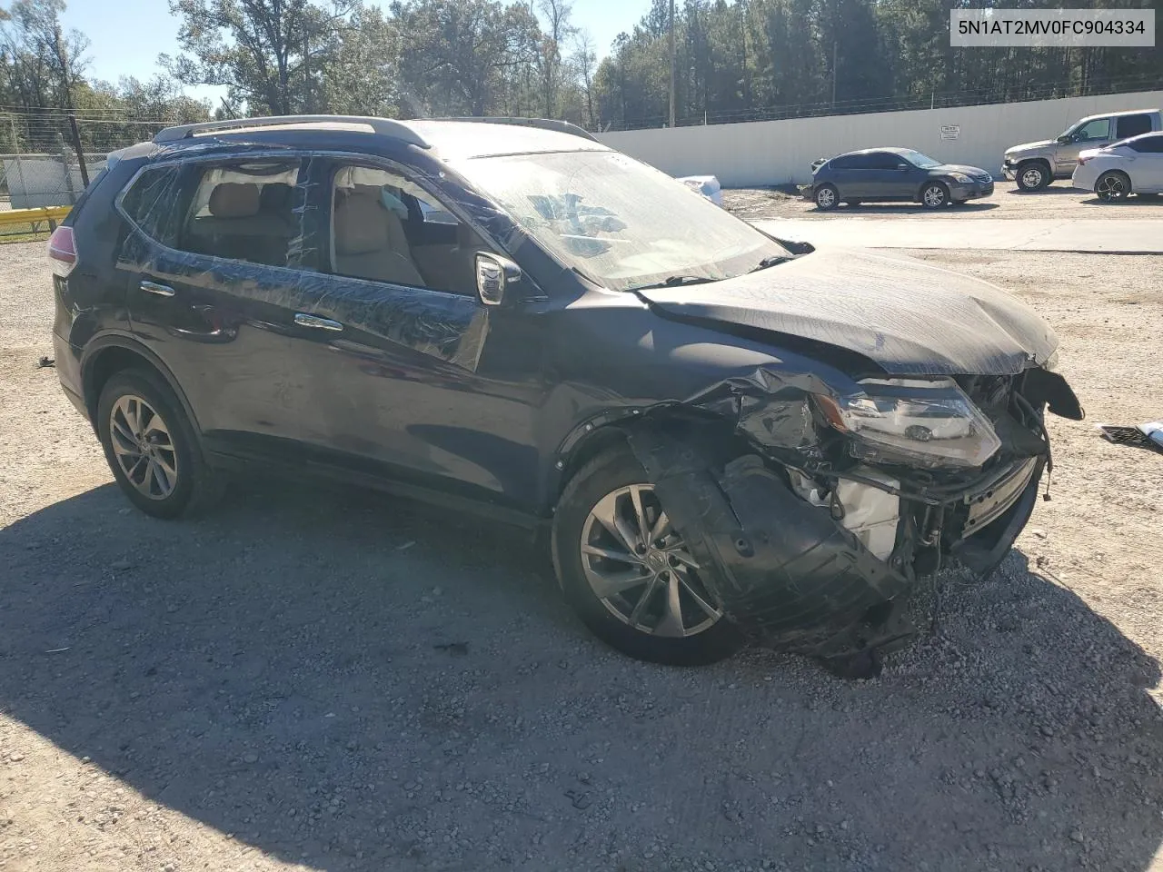 2015 Nissan Rogue S VIN: 5N1AT2MV0FC904334 Lot: 76593054