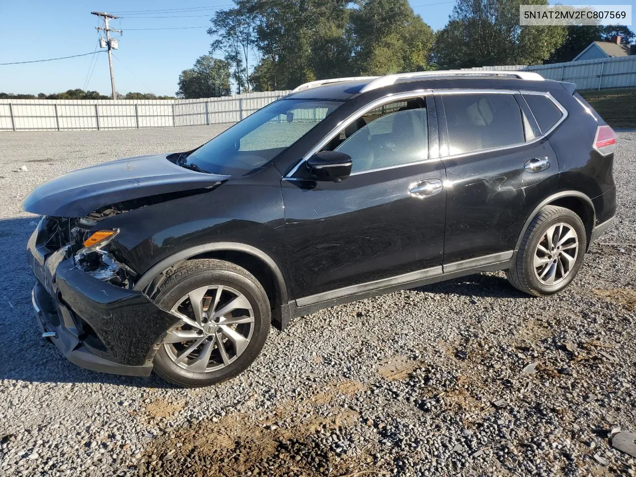 2015 Nissan Rogue S VIN: 5N1AT2MV2FC807569 Lot: 76638244