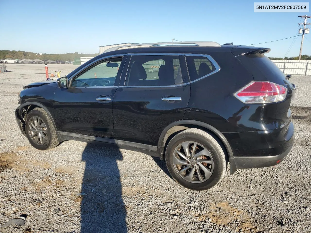 2015 Nissan Rogue S VIN: 5N1AT2MV2FC807569 Lot: 76638244