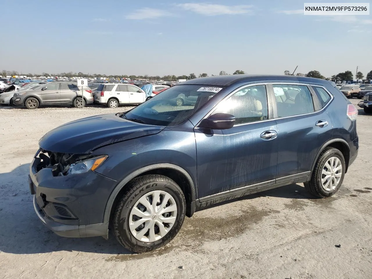 2015 Nissan Rogue S VIN: KNMAT2MV9FP573296 Lot: 76718874