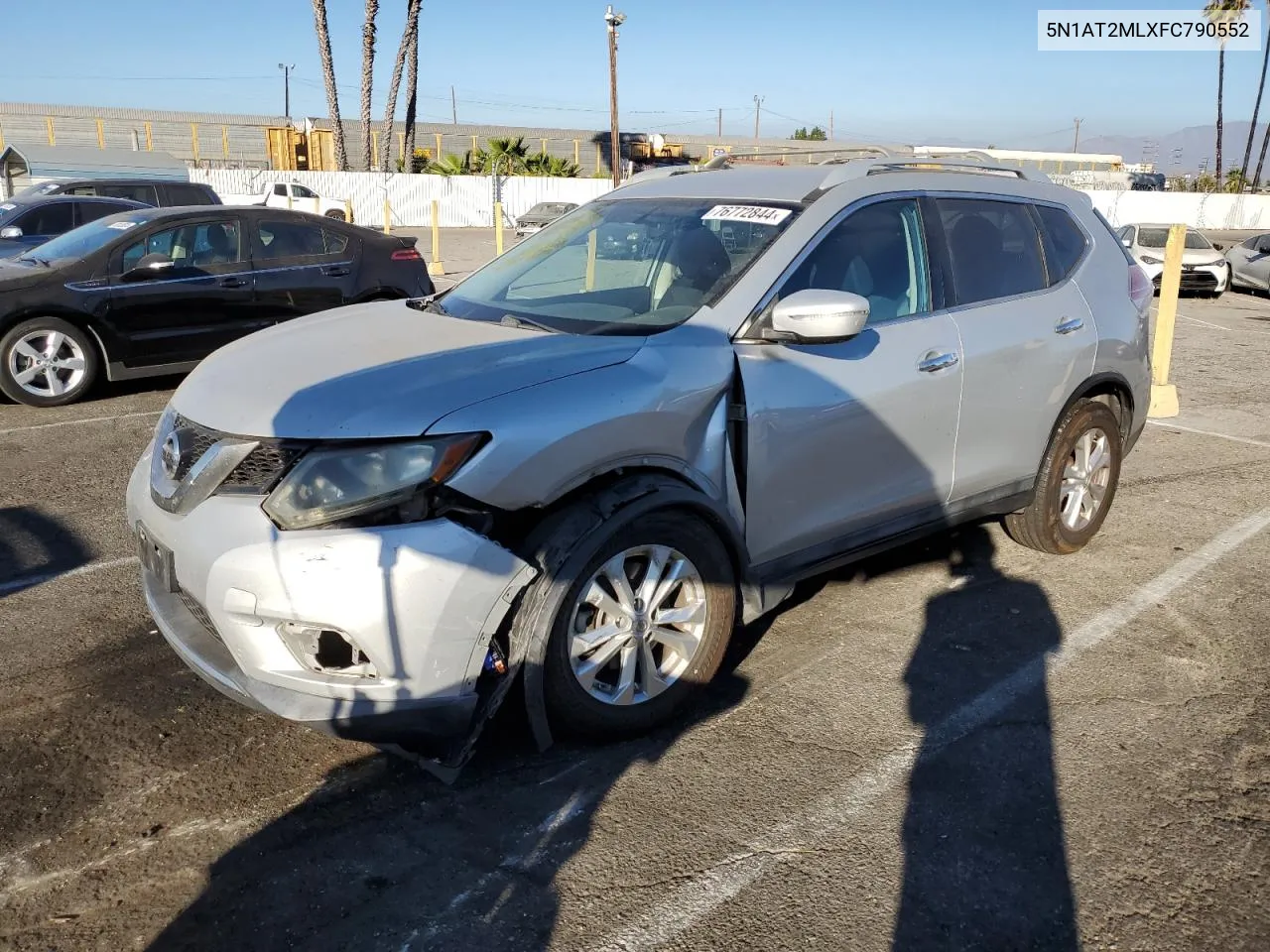 2015 Nissan Rogue S VIN: 5N1AT2MLXFC790552 Lot: 76772844