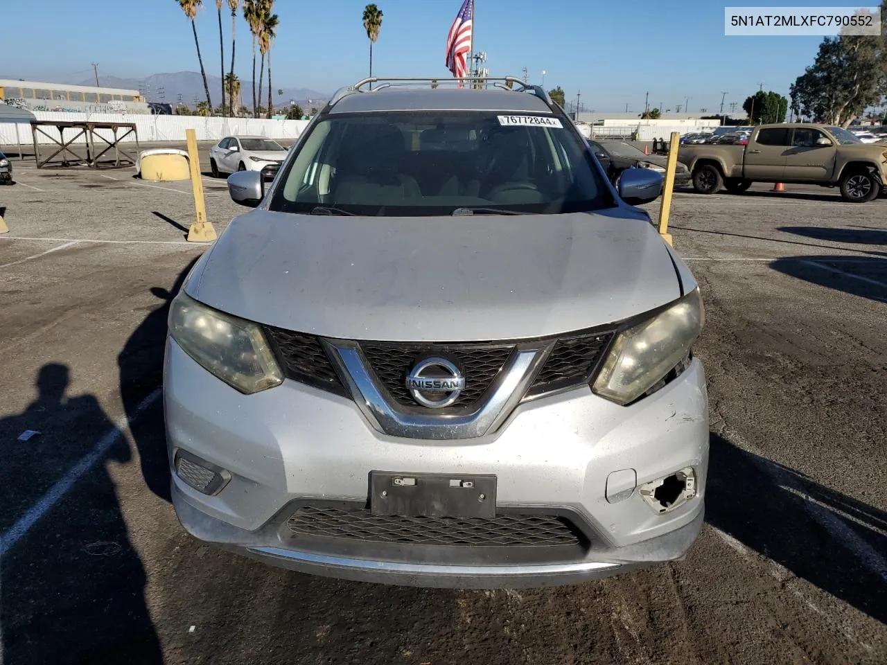 2015 Nissan Rogue S VIN: 5N1AT2MLXFC790552 Lot: 76772844