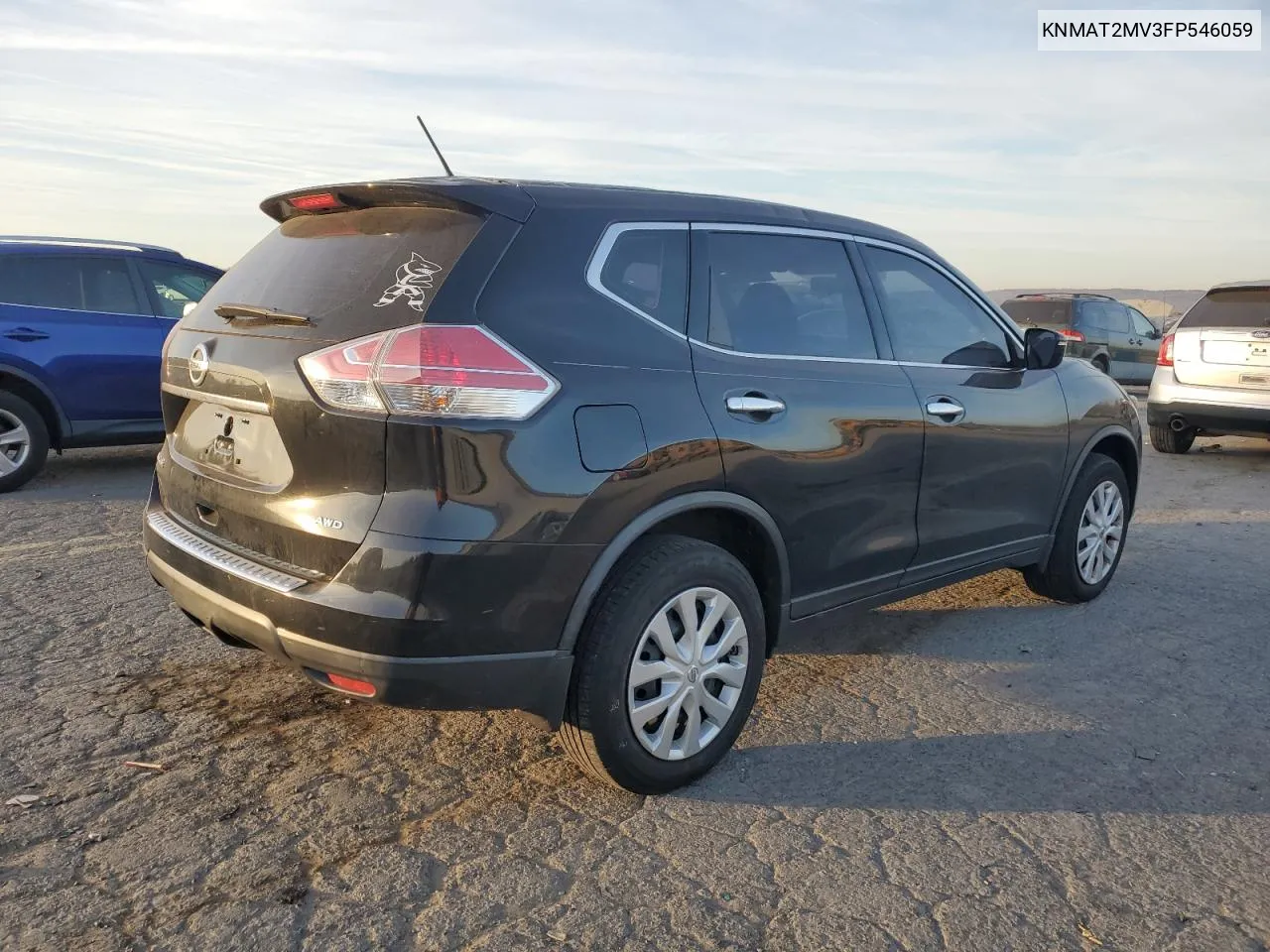 2015 Nissan Rogue S VIN: KNMAT2MV3FP546059 Lot: 76782844