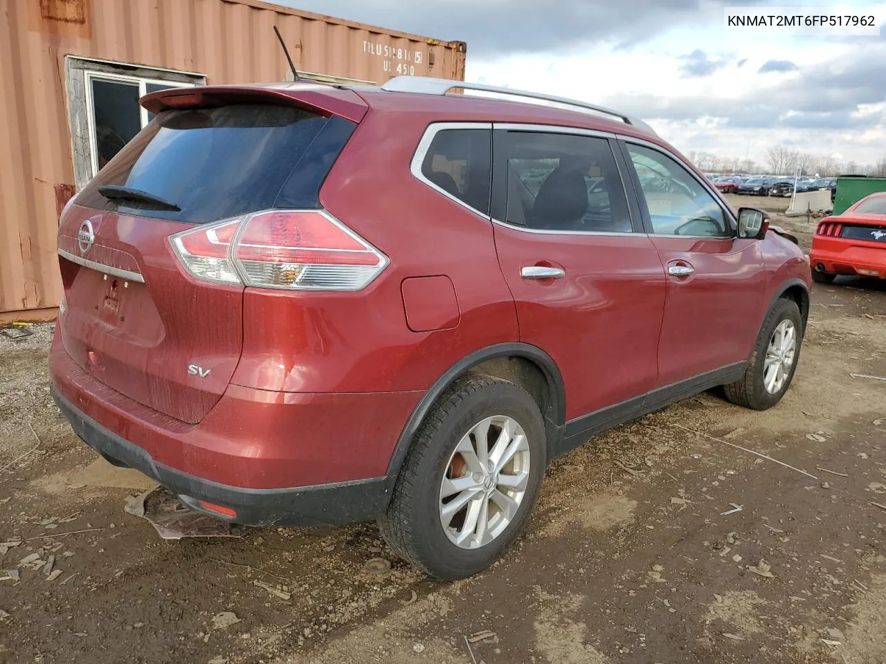 2015 Nissan Rogue S VIN: KNMAT2MT6FP517962 Lot: 76917134