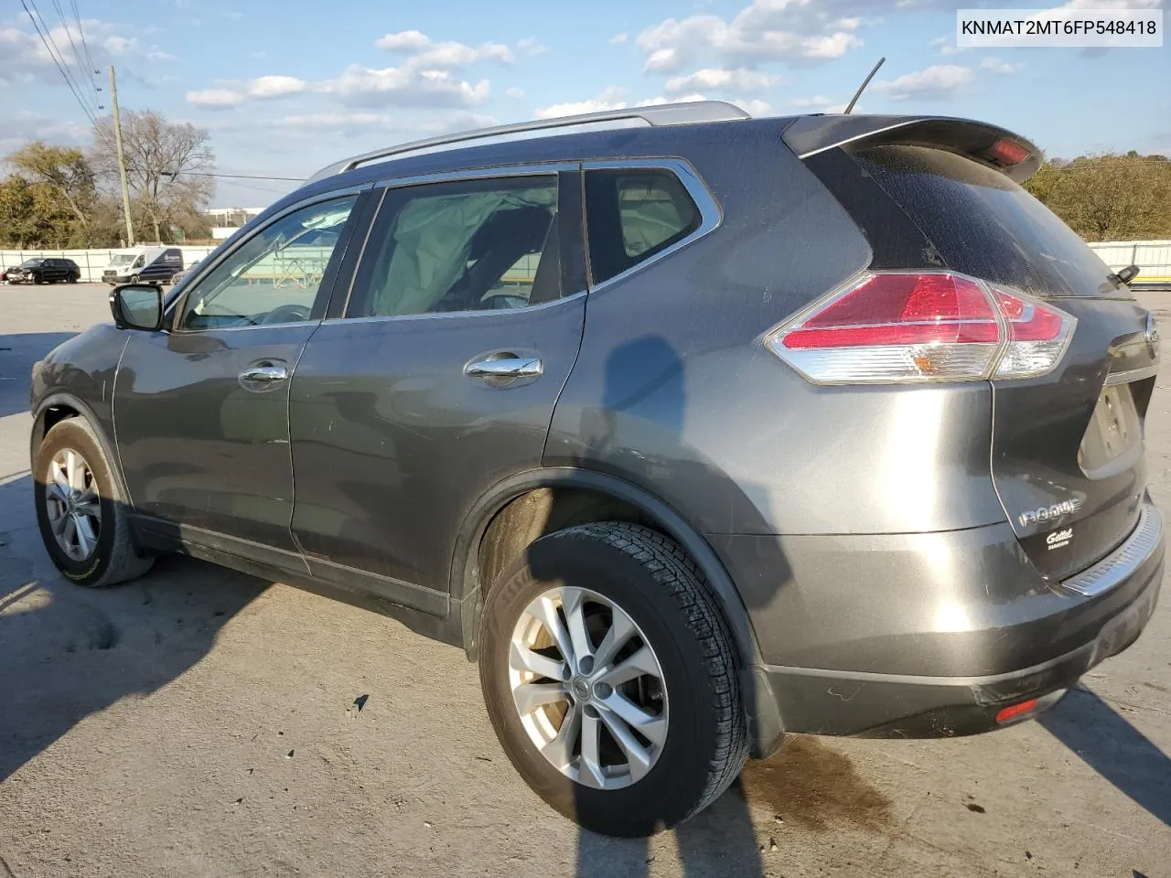 2015 Nissan Rogue S VIN: KNMAT2MT6FP548418 Lot: 77217514