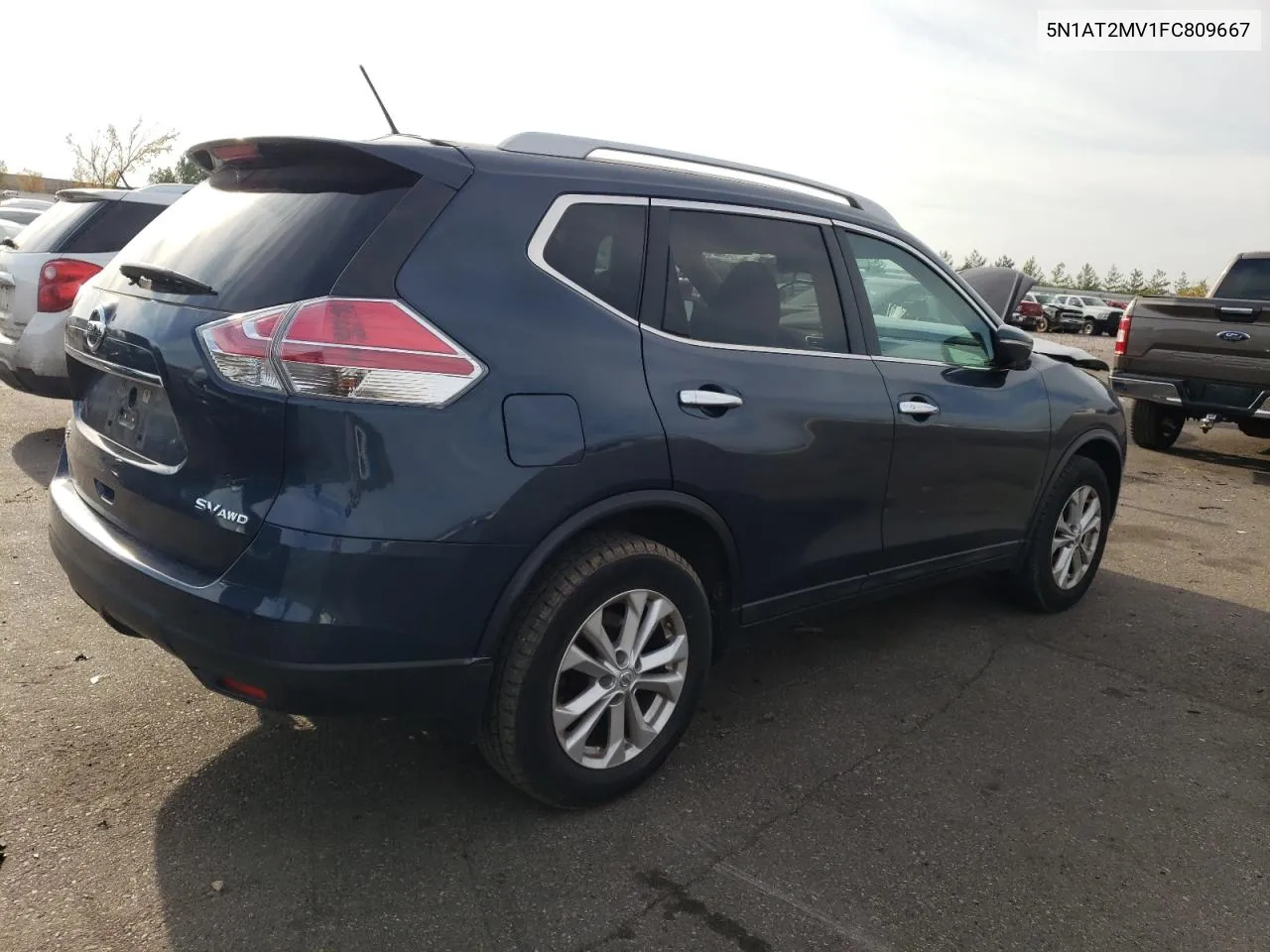 2015 Nissan Rogue S VIN: 5N1AT2MV1FC809667 Lot: 77334214