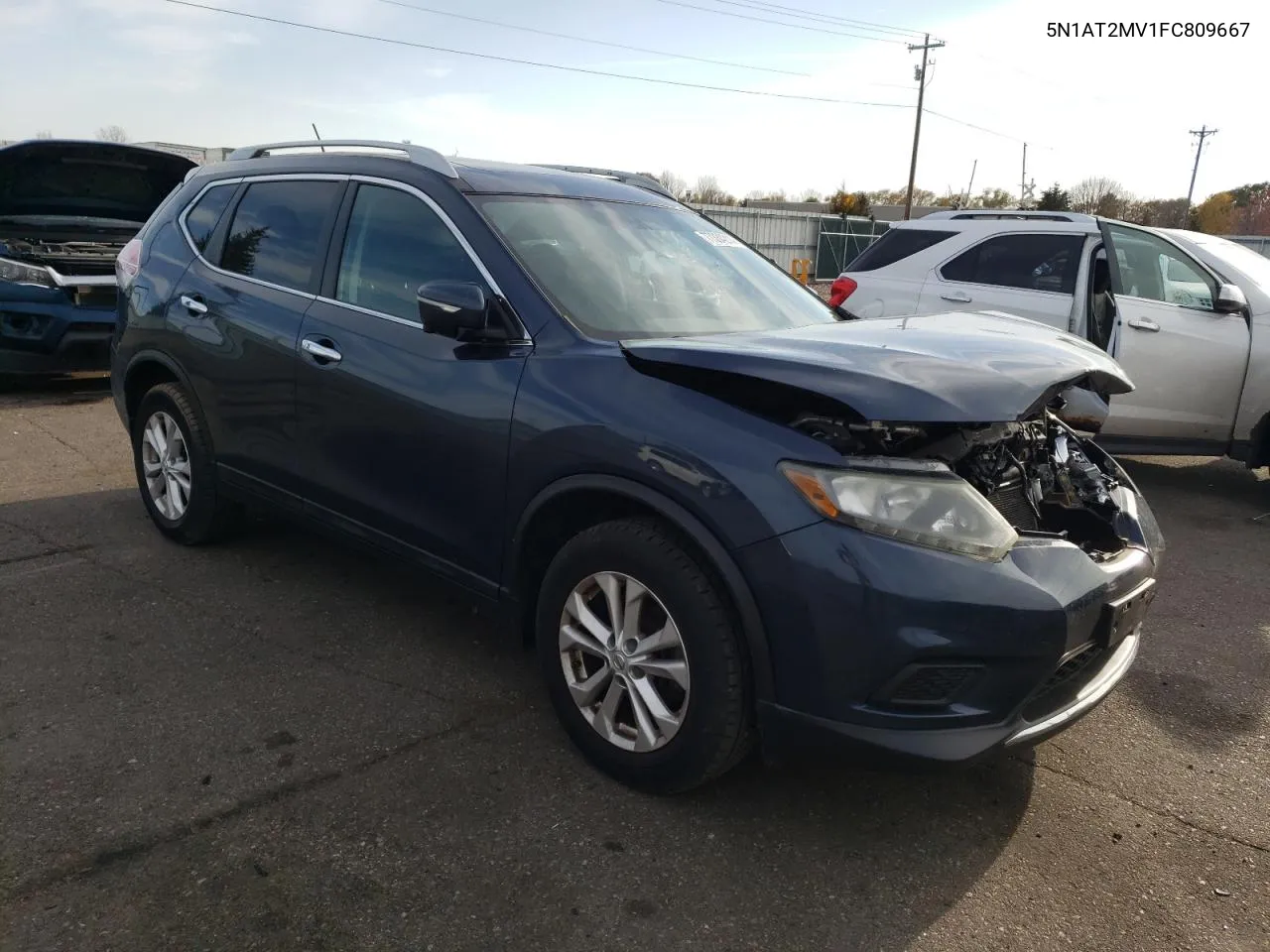 2015 Nissan Rogue S VIN: 5N1AT2MV1FC809667 Lot: 77334214