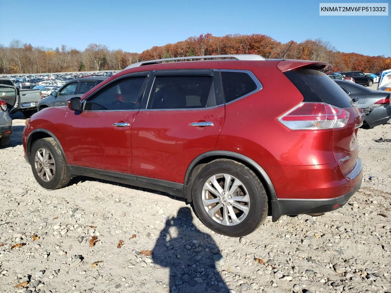 2015 Nissan Rogue S VIN: KNMAT2MV6FP513332 Lot: 77356924