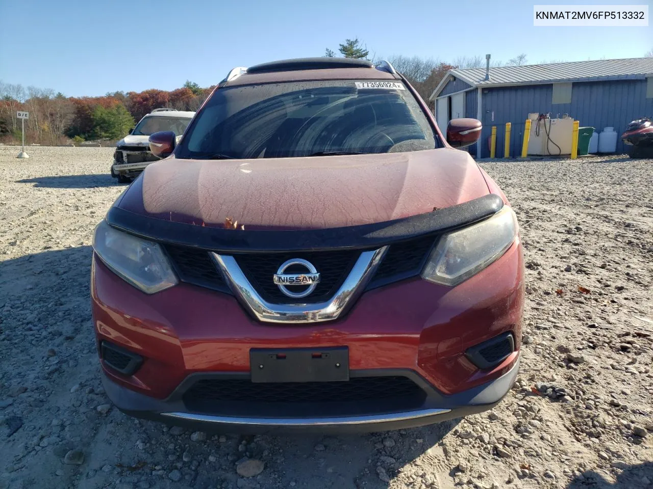 2015 Nissan Rogue S VIN: KNMAT2MV6FP513332 Lot: 77356924