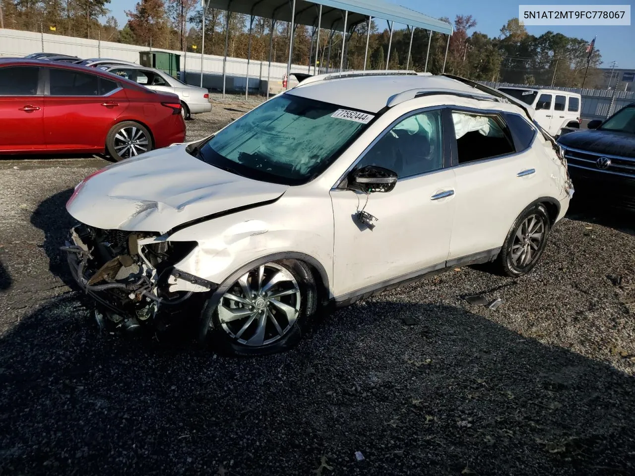 2015 Nissan Rogue S VIN: 5N1AT2MT9FC778067 Lot: 77552444