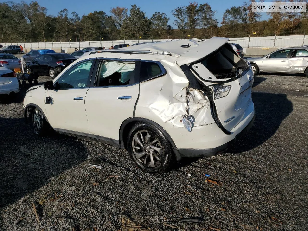 2015 Nissan Rogue S VIN: 5N1AT2MT9FC778067 Lot: 77552444