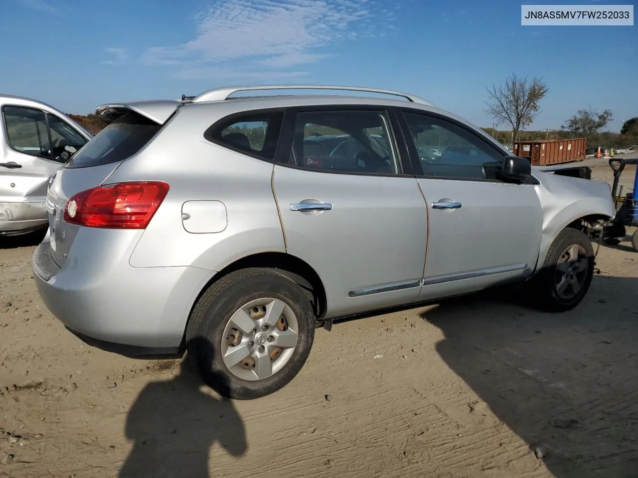 2015 Nissan Rogue Select S VIN: JN8AS5MV7FW252033 Lot: 77664904