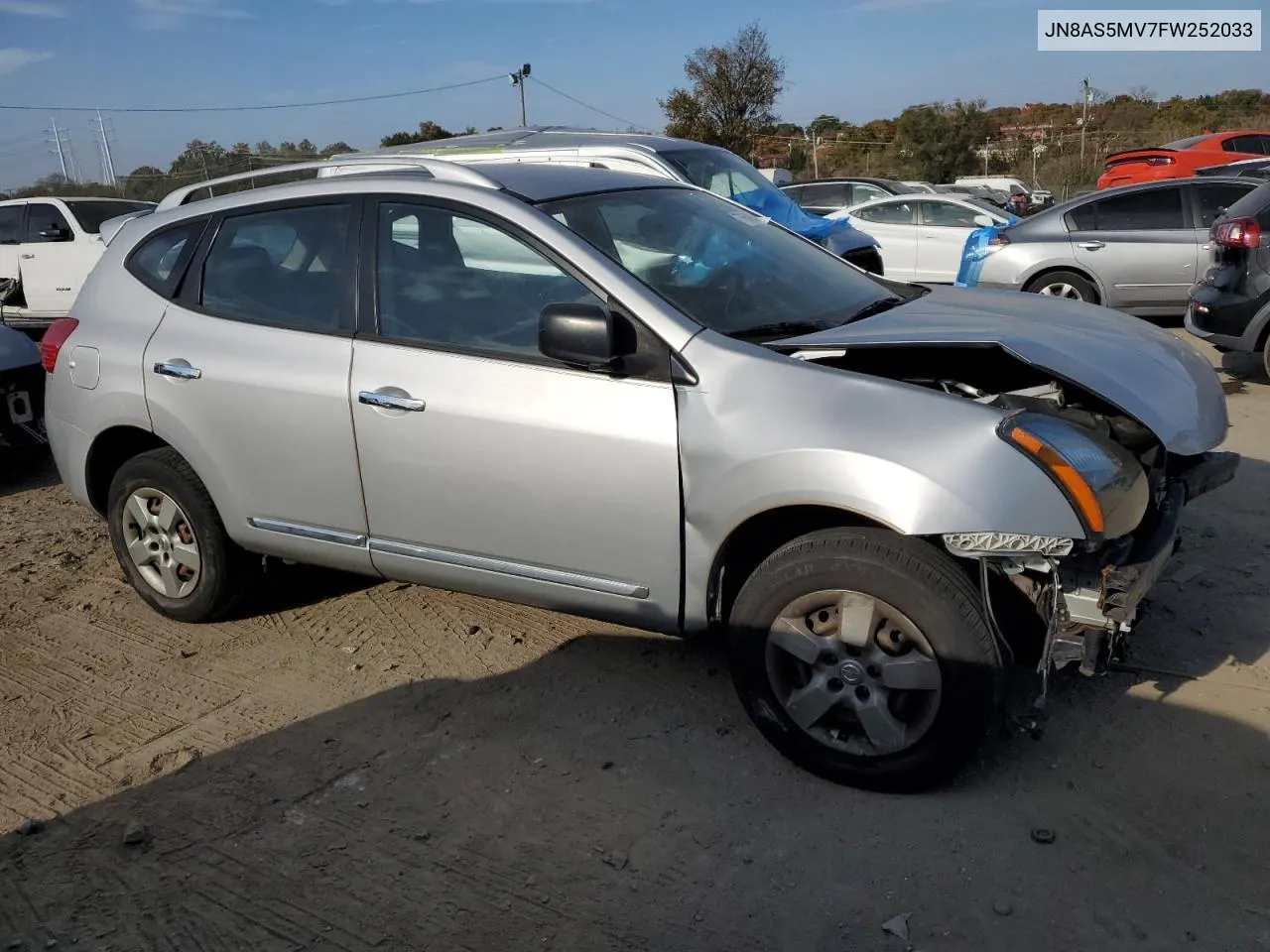 2015 Nissan Rogue Select S VIN: JN8AS5MV7FW252033 Lot: 77664904