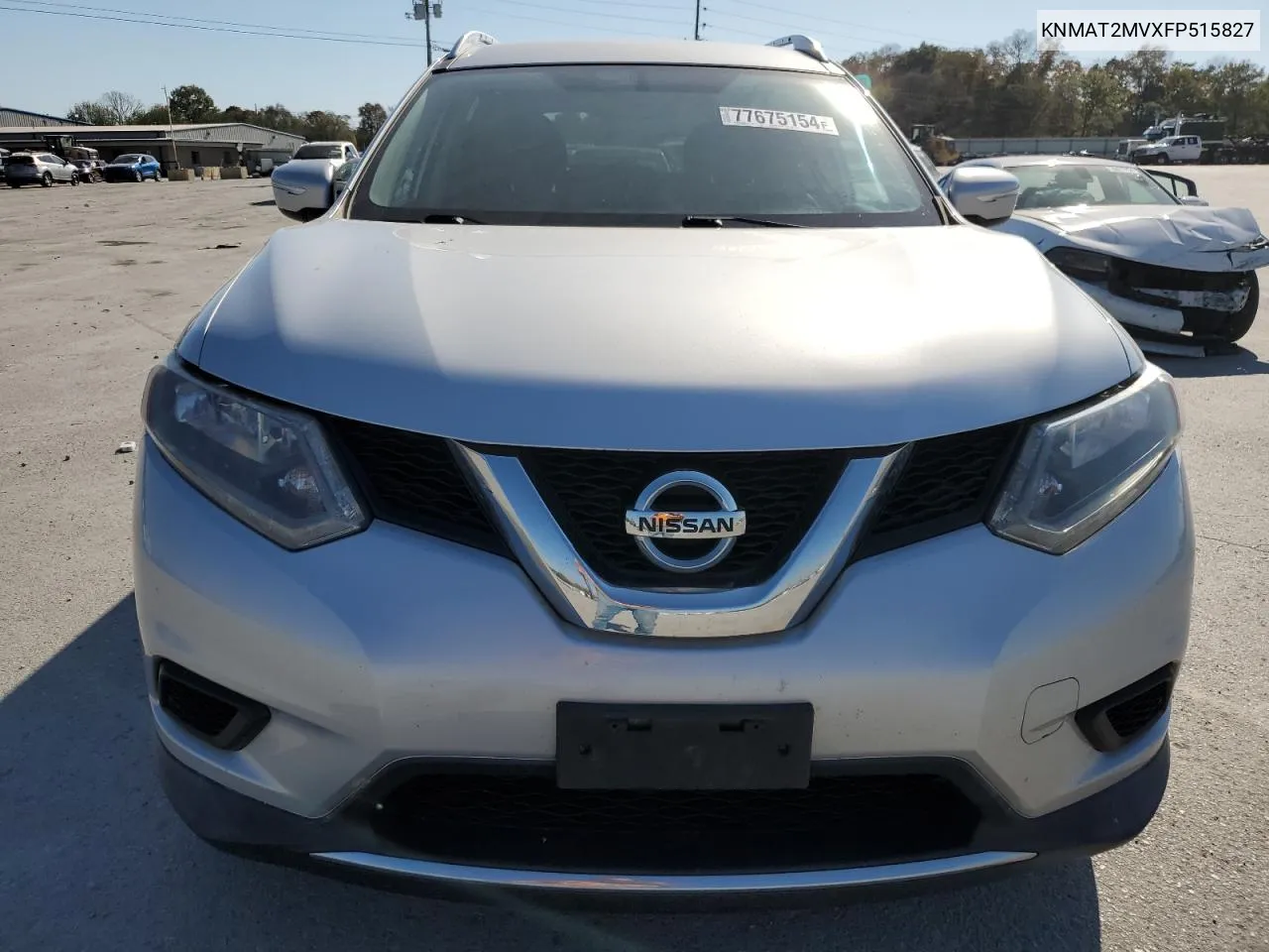 2015 Nissan Rogue S VIN: KNMAT2MVXFP515827 Lot: 77675154