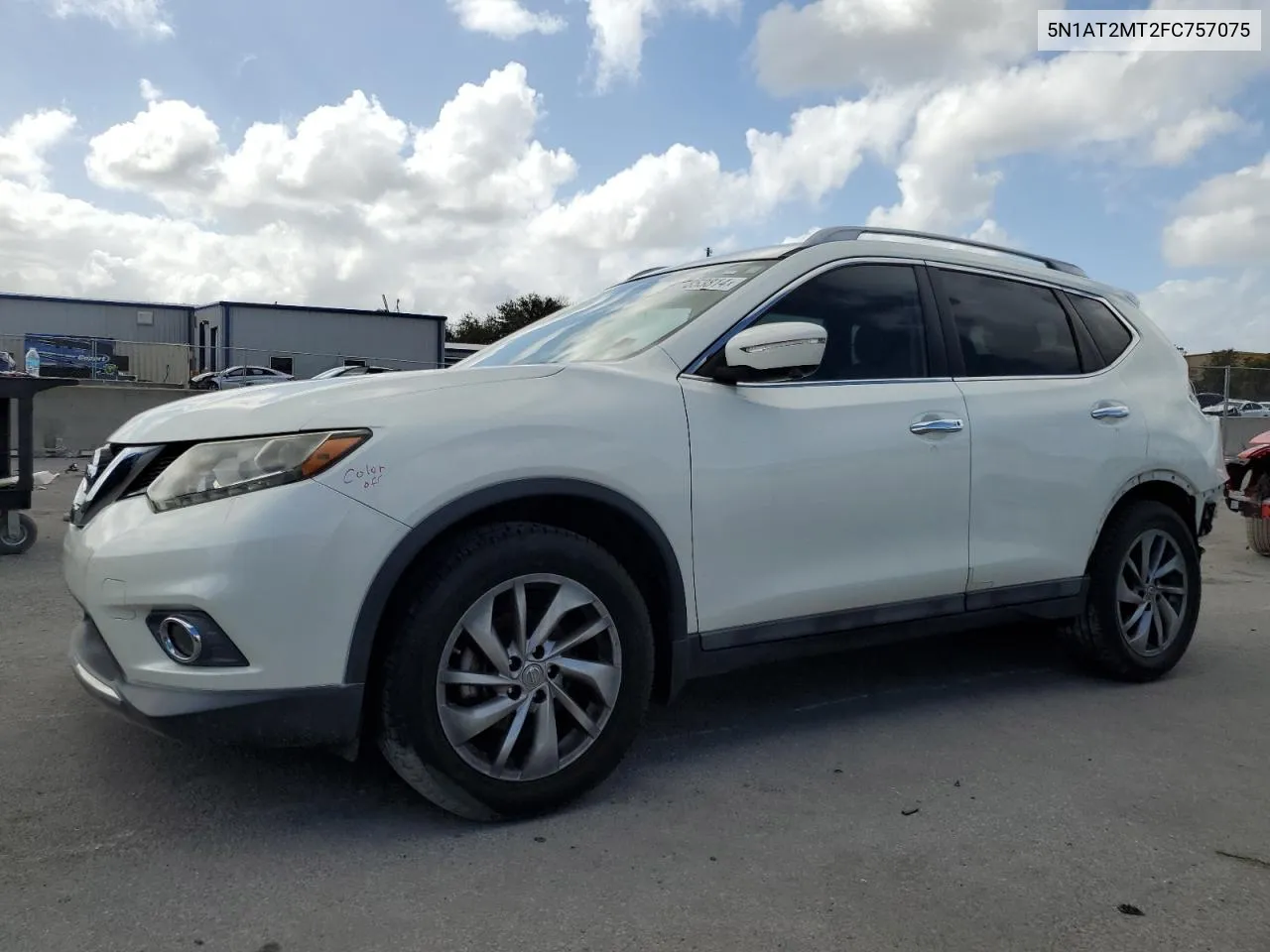 2015 Nissan Rogue S VIN: 5N1AT2MT2FC757075 Lot: 77853814