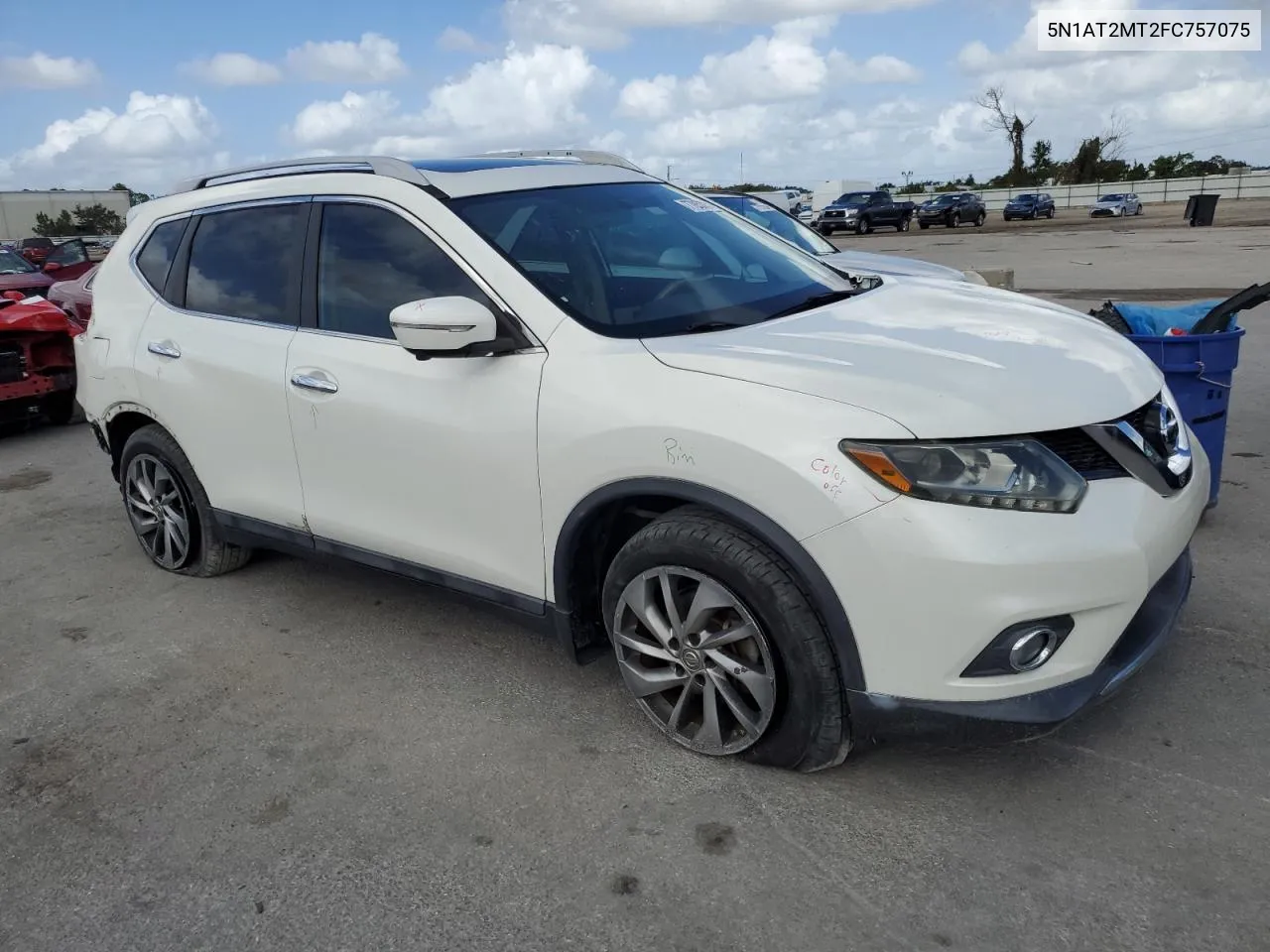 2015 Nissan Rogue S VIN: 5N1AT2MT2FC757075 Lot: 77853814