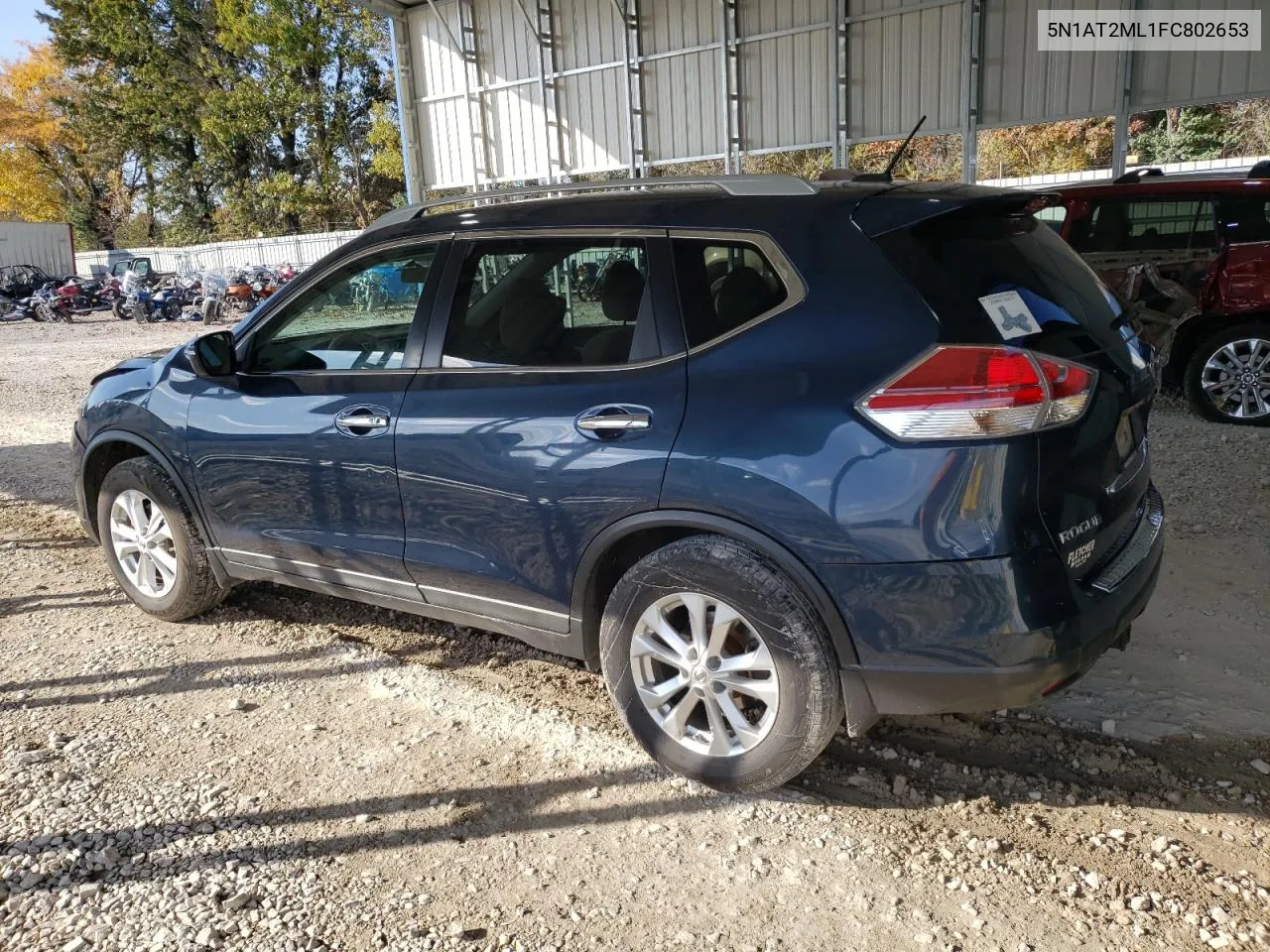 2015 Nissan Rogue S VIN: 5N1AT2ML1FC802653 Lot: 77972194