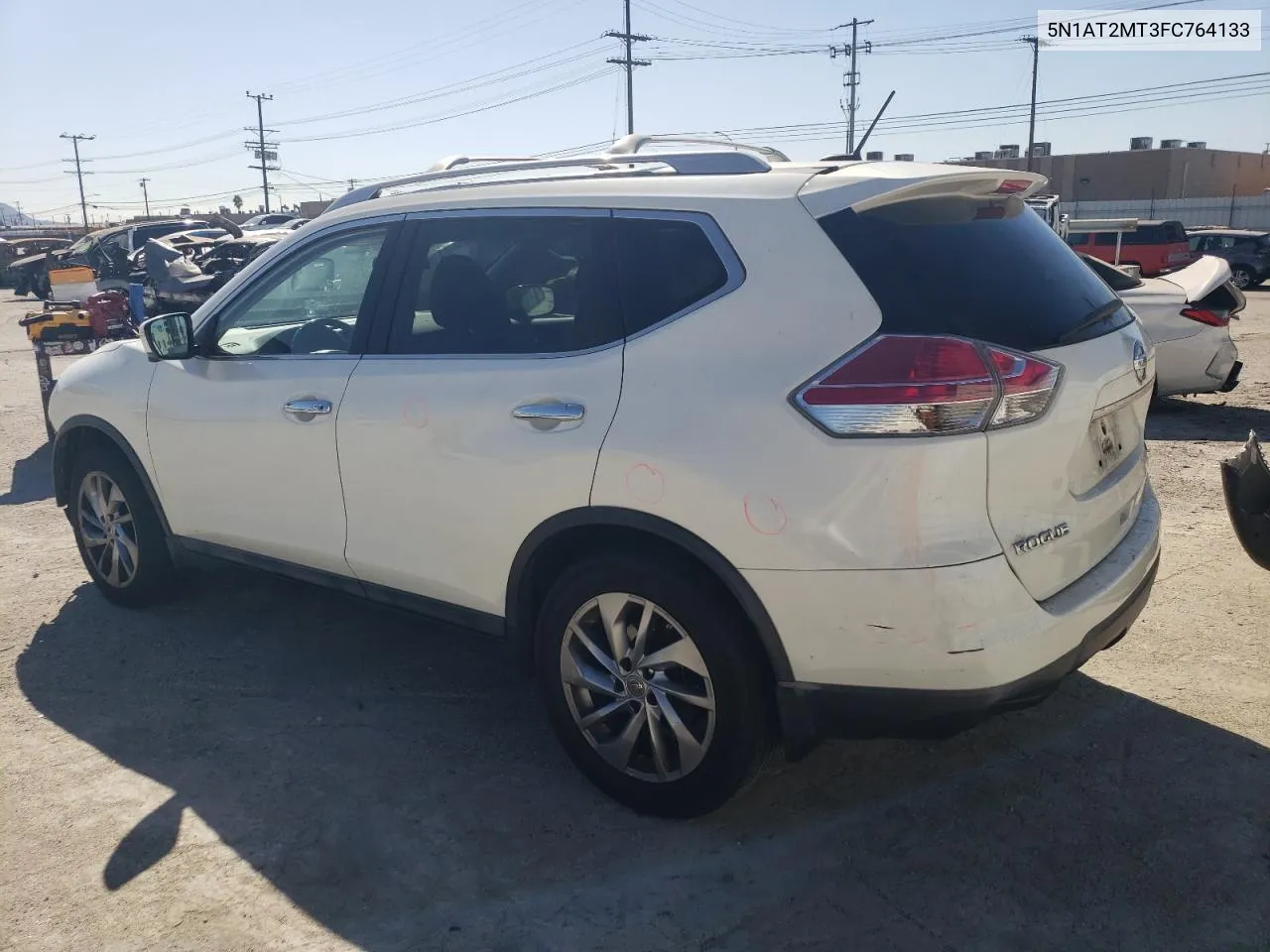 2015 Nissan Rogue S VIN: 5N1AT2MT3FC764133 Lot: 78026934