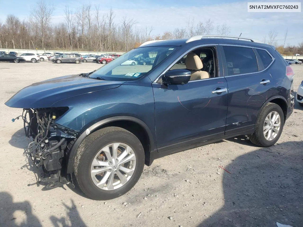 2015 Nissan Rogue S VIN: 5N1AT2MVXFC760243 Lot: 78126724