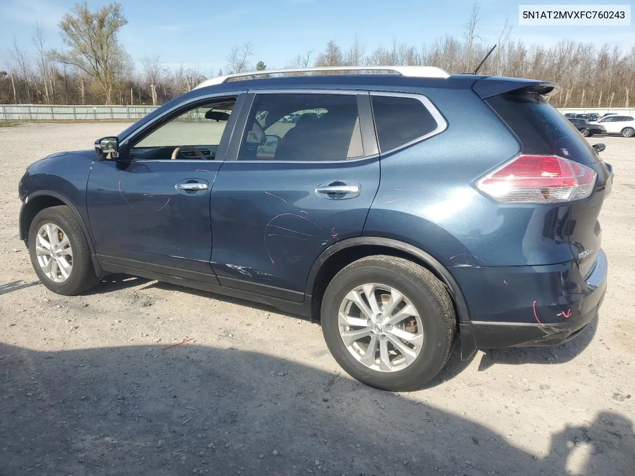 2015 Nissan Rogue S VIN: 5N1AT2MVXFC760243 Lot: 78126724