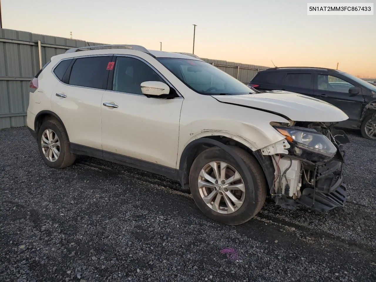 2015 Nissan Rogue S VIN: 5N1AT2MM3FC867433 Lot: 78127084