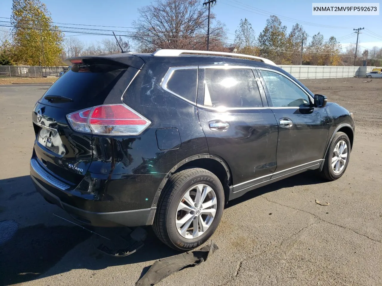 2015 Nissan Rogue S VIN: KNMAT2MV9FP592673 Lot: 78447474