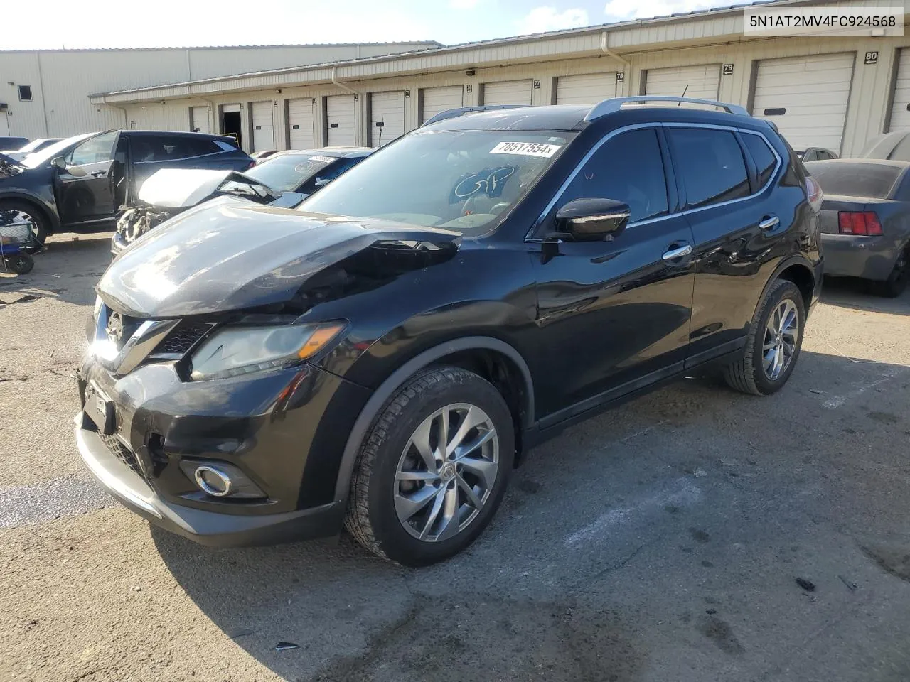 2015 Nissan Rogue S VIN: 5N1AT2MV4FC924568 Lot: 78517554