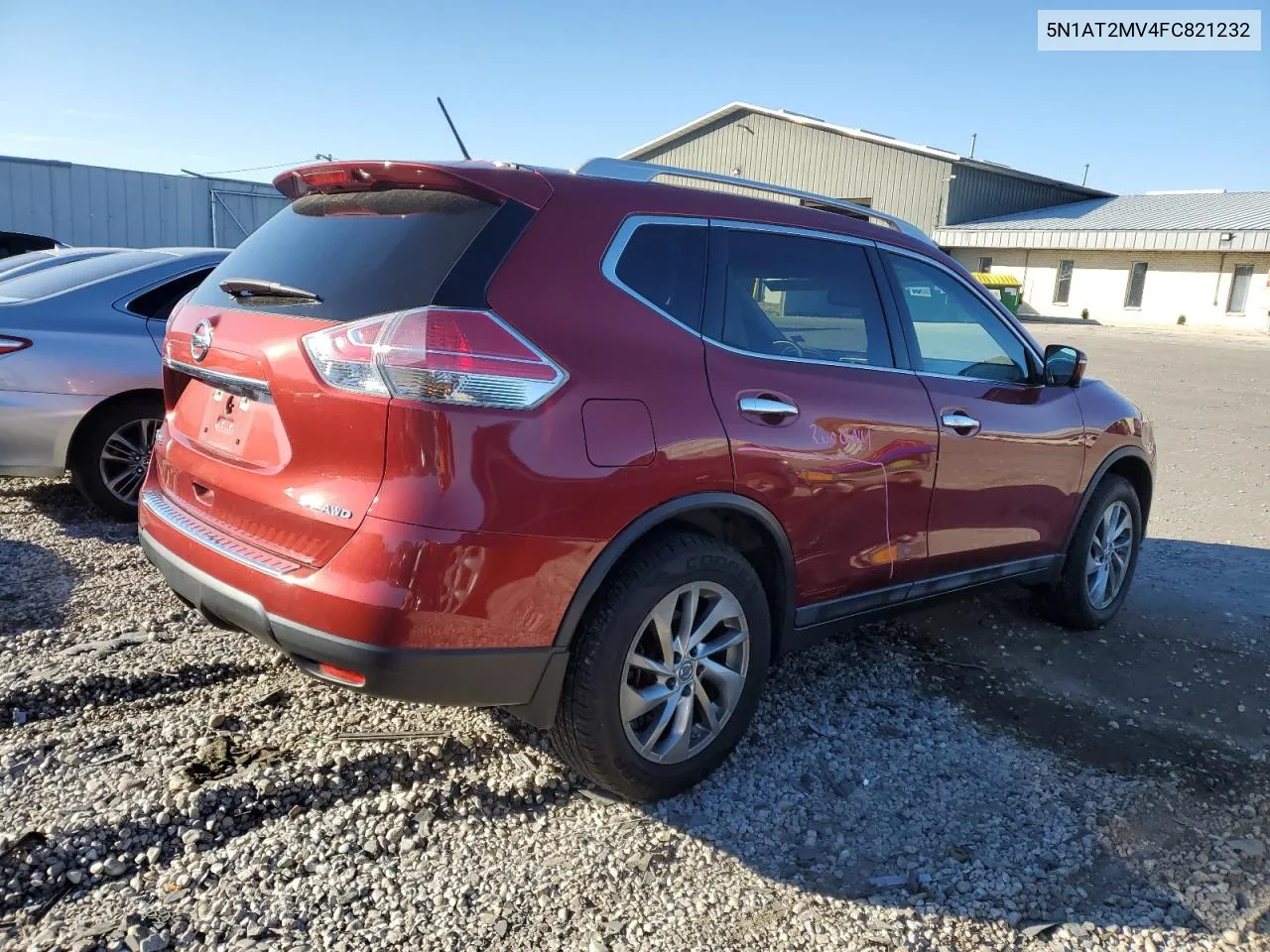 2015 Nissan Rogue S VIN: 5N1AT2MV4FC821232 Lot: 78845074