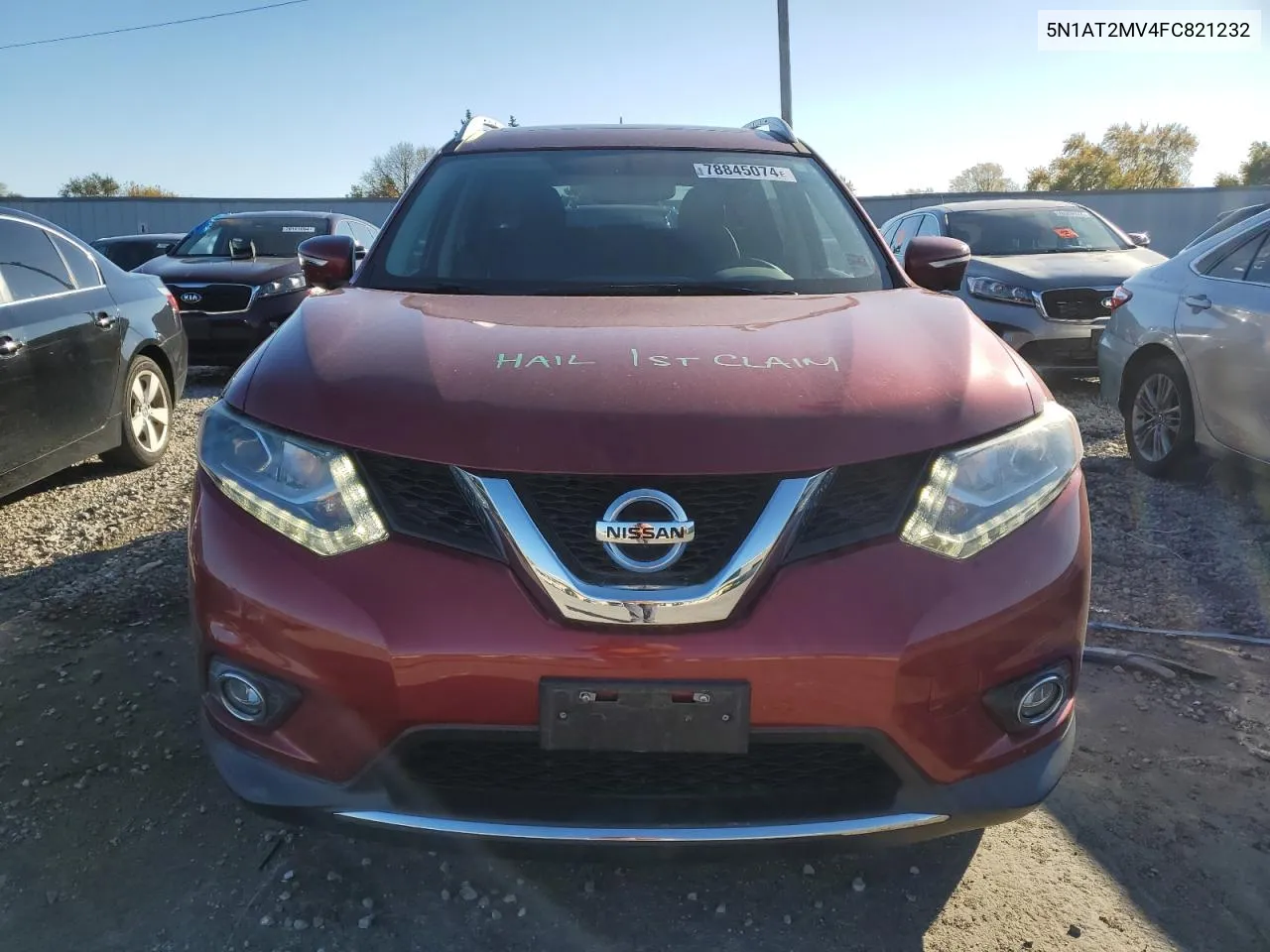 2015 Nissan Rogue S VIN: 5N1AT2MV4FC821232 Lot: 78845074